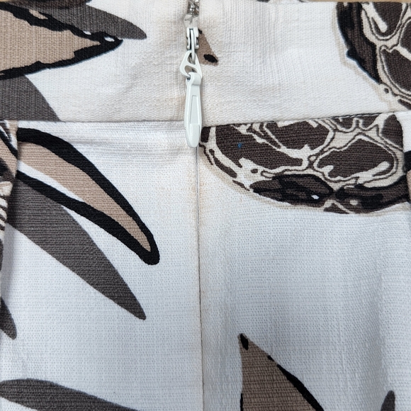 Eva Mendes for New York & Co. A-Line Pleated Pineapple Print Skirt SZ 12 - Picture 3 of 7